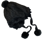 Gentle Fleece Rabbit Fur Lei Feng Hat | Embroidered Cap