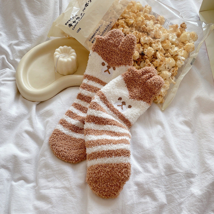 Women's Thickened Winter Coral Fleece Mid Tube Socks