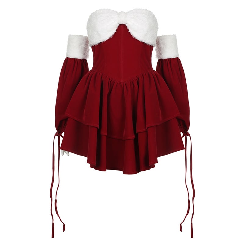 Christmas Theme Women's Stitching Dress