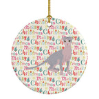 Ukrainian Levkoy Cat Christmas Ceramic Ornament