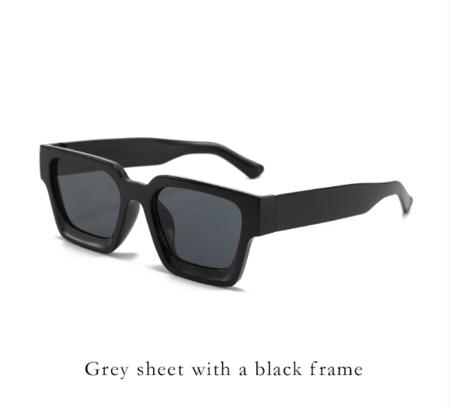 Classic Thick Square Frame Sunglasses UV Protection
