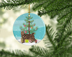 Pixie Bob Cat Christmas Ceramic Ornament