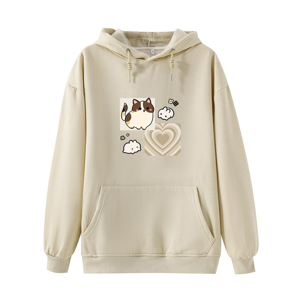 Women's Velvet Hooded Sweater with Print Design