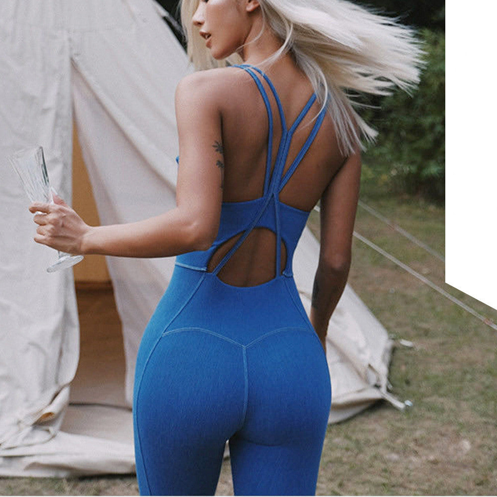 New Sexy Peach Butt Yoga Bodysuit for Fitness