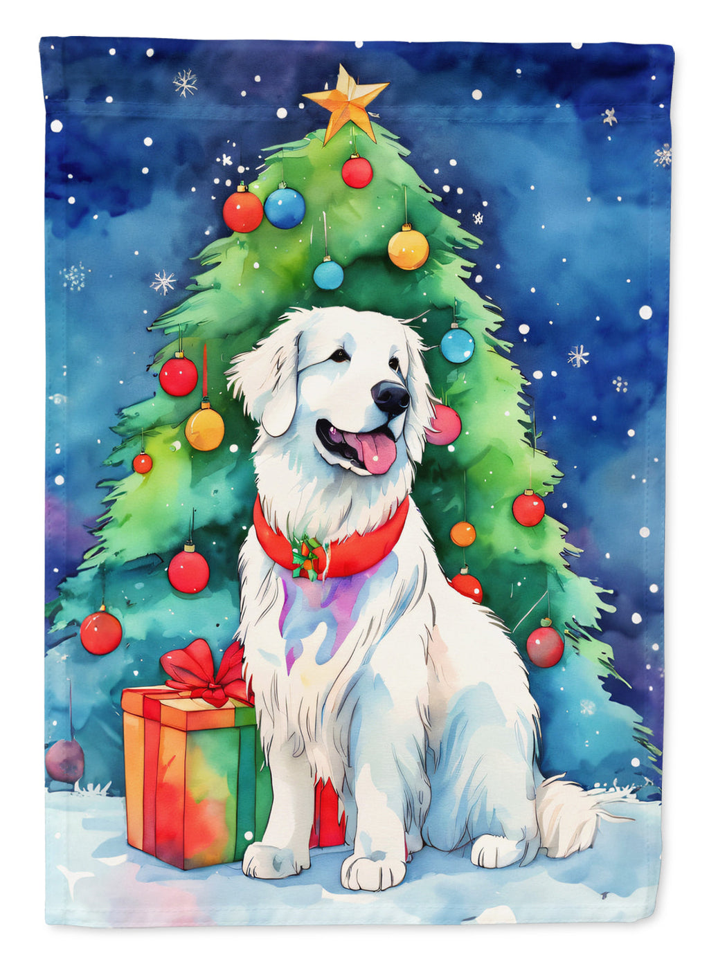 Great Pyrenees Christmas Garden Flag