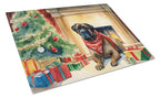 Bullmastiff Cozy Christmas Glass Cutting Board