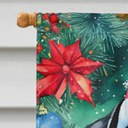 Pug Christmas House Flag