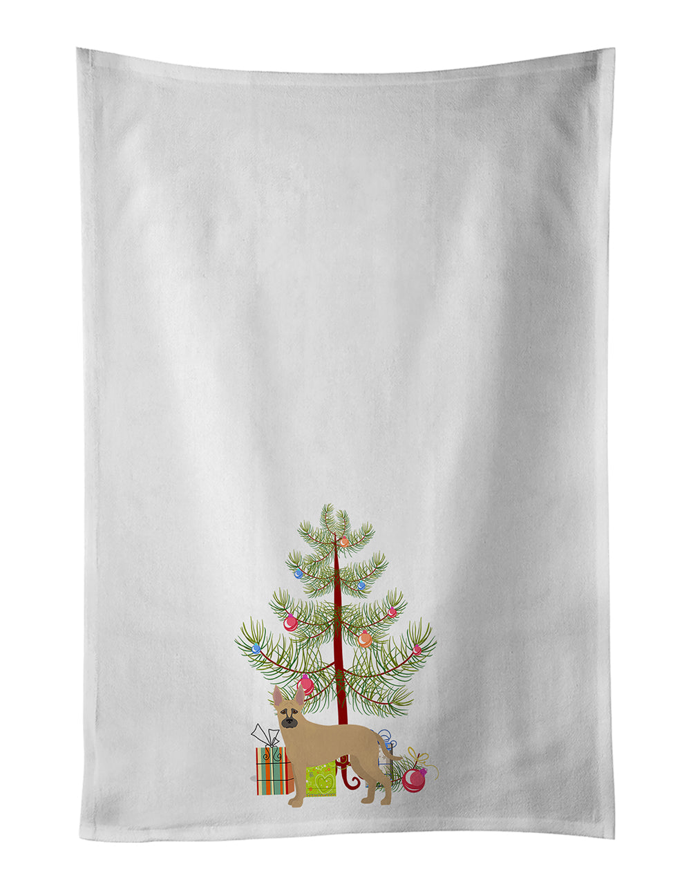 Shepherd Pit Mix #2 Christmas Tree Kitchen Towel Set of 2