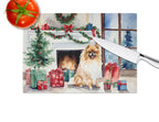 Pomeranian Cozy Christmas Glass Cutting Board