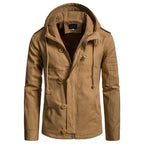 Men's Army Green Hooded Windbreaker Casual Jacket