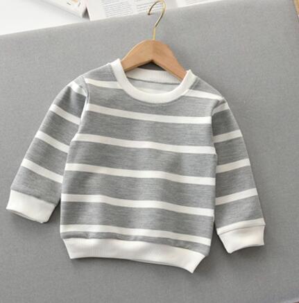 Striped Long-Sleeved Pullover T-Shirt for Kids