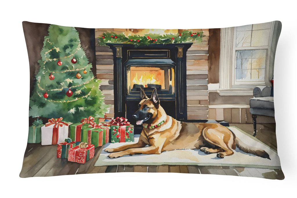 Belgian Malinois Cozy Christmas Throw Pillow