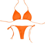 Multicolor Triangle Tie Bikini Swimsuit for Women