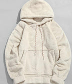 Hooded Lamb Wool Pullover with Kangaroo Pocket | Streetwear