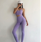 Seamless High-Waist Yoga Pants & Sports Bra Set