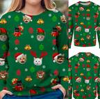 Women's Round Neck Loose Christmas Sweatshirt | Streetwear