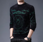 Jacquard Thick Mink Wool Warm Sweater with Pattern