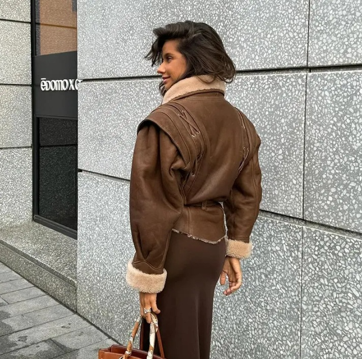 Women's Suede Jacket – European & American Style