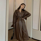 Women’s Large Lapel Belted Jacket