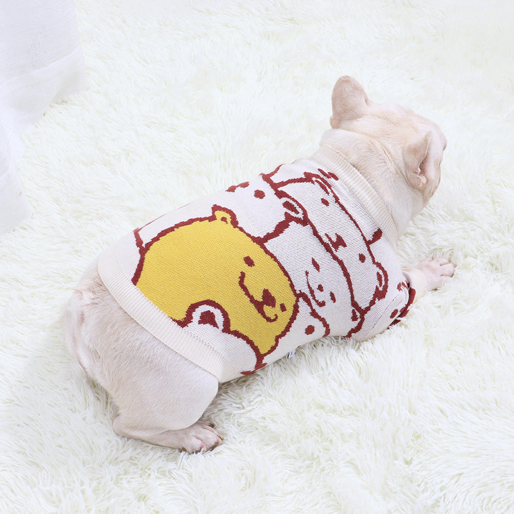 "Pug Bulldog Sweater for Autumn and Winter Style"