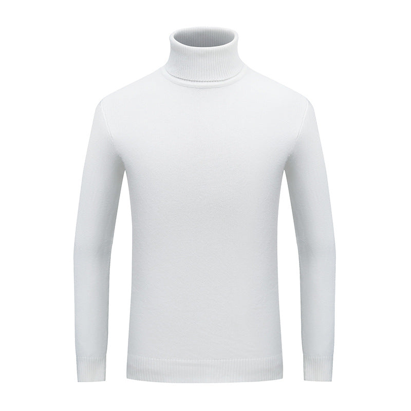 Men's Casual Solid Color Turtleneck Sweater
