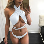 Sexy Women's Bikinis, Strappy Two-Piece Swimsuit Set