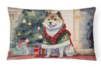 Akita Christmas Throw Pillow