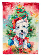 Westie Christmas Garden Flag