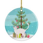 Khao Manee Cat Christmas Ceramic Ornament