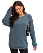 Oversized Solid Color Pullover in Leisure Style | Streetwear