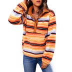 Multi-color Stripe Lambswool Pocket Sweatshirt | Streetwear