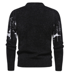 Trendy Round Neck Pullover Sweater with Christmas Deer | Streetwear