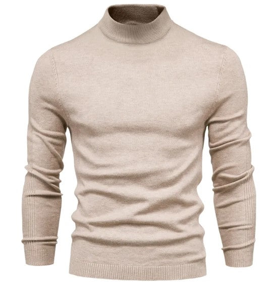 Mid Neck And Slim Trim Sweater