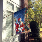 Manchester Terrier and Santa Claus House Flag