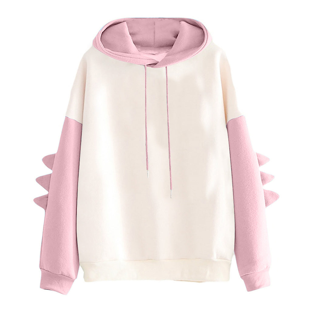 Dinosaur Cartoon Hoodie for Women - Winter Casual Wear | Streetwear