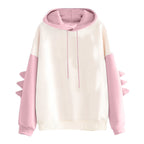 Dinosaur Cartoon Hoodie for Women - Winter Casual Wear | Streetwear