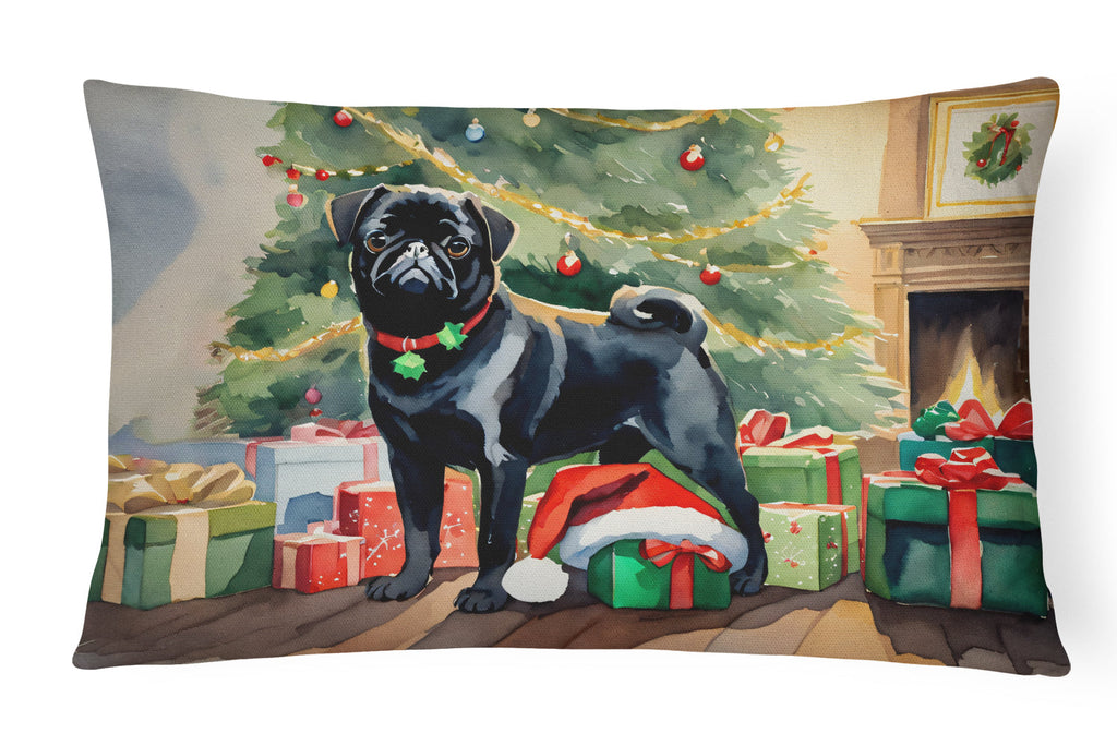Pug Cozy Christmas Throw Pillow