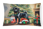 Pug Cozy Christmas Throw Pillow