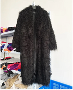 Women's Winter Leather Fur Coat