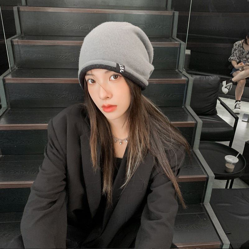Knitted Wool Winter Warm Cap | Embroidered Cap