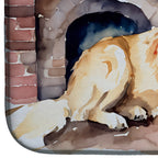 Golden Retriever Cozy Christmas Dish Drying Mat