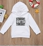 Kids' Hooded Sweater with Letter Design