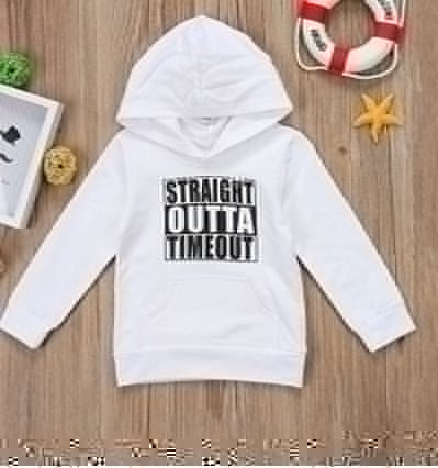 Kids' Hooded Sweater with Letter Design
