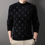 Luxury Men's Velvet Scarf with Cross Letter Collar