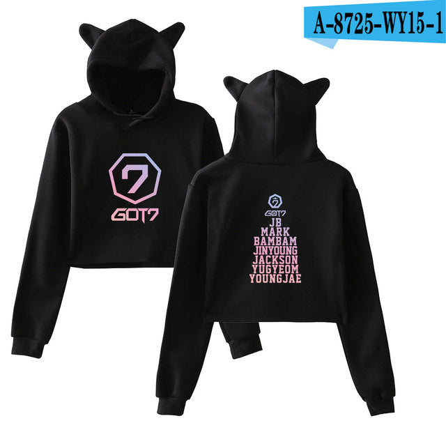 GOT7 Hoodie with Cat Print - Unisex Kpop Style | Streetwear