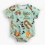 Cartoon Animal Print Baby Bodysuit for Infants