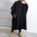 Hooded Loose Fit Punk Cloak Coat for Men