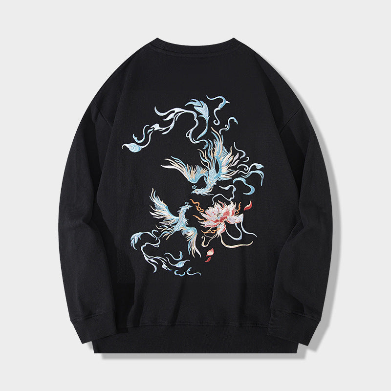 Vintage Embroidered Crewneck Sweatshirt Men’s Hoodie | Streetwear