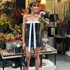 Summer Bow Self-Tie Lace Tube Top Dress for Women