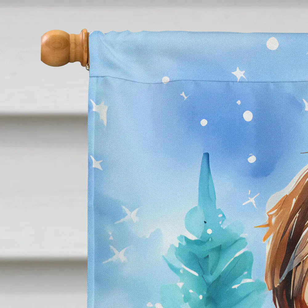 Petit Basset Griffon Vendeen Christmas House Flag